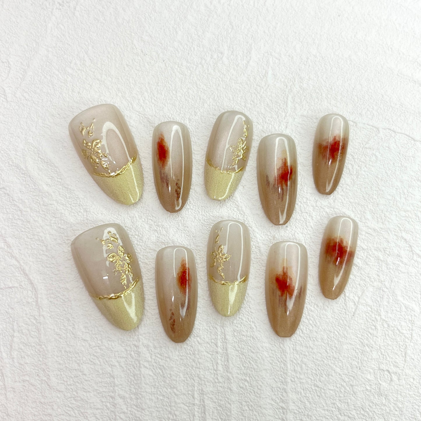DAsena JAPAN PREMIUM NAIL TIPS S-083(XS,S,M 3個セット)-D8