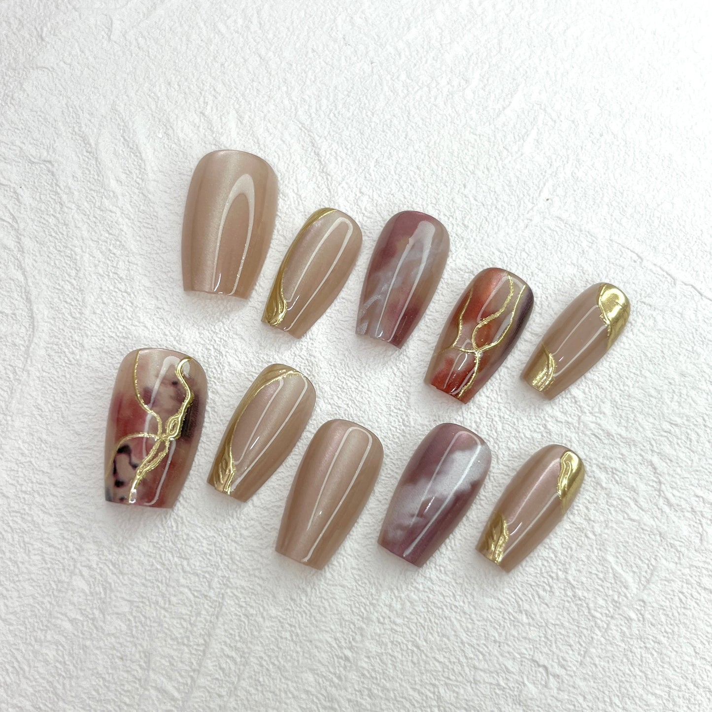 DAsena JAPAN PREMIUM NAIL TIPS S-097(XS,S,M 3個セット)-D23