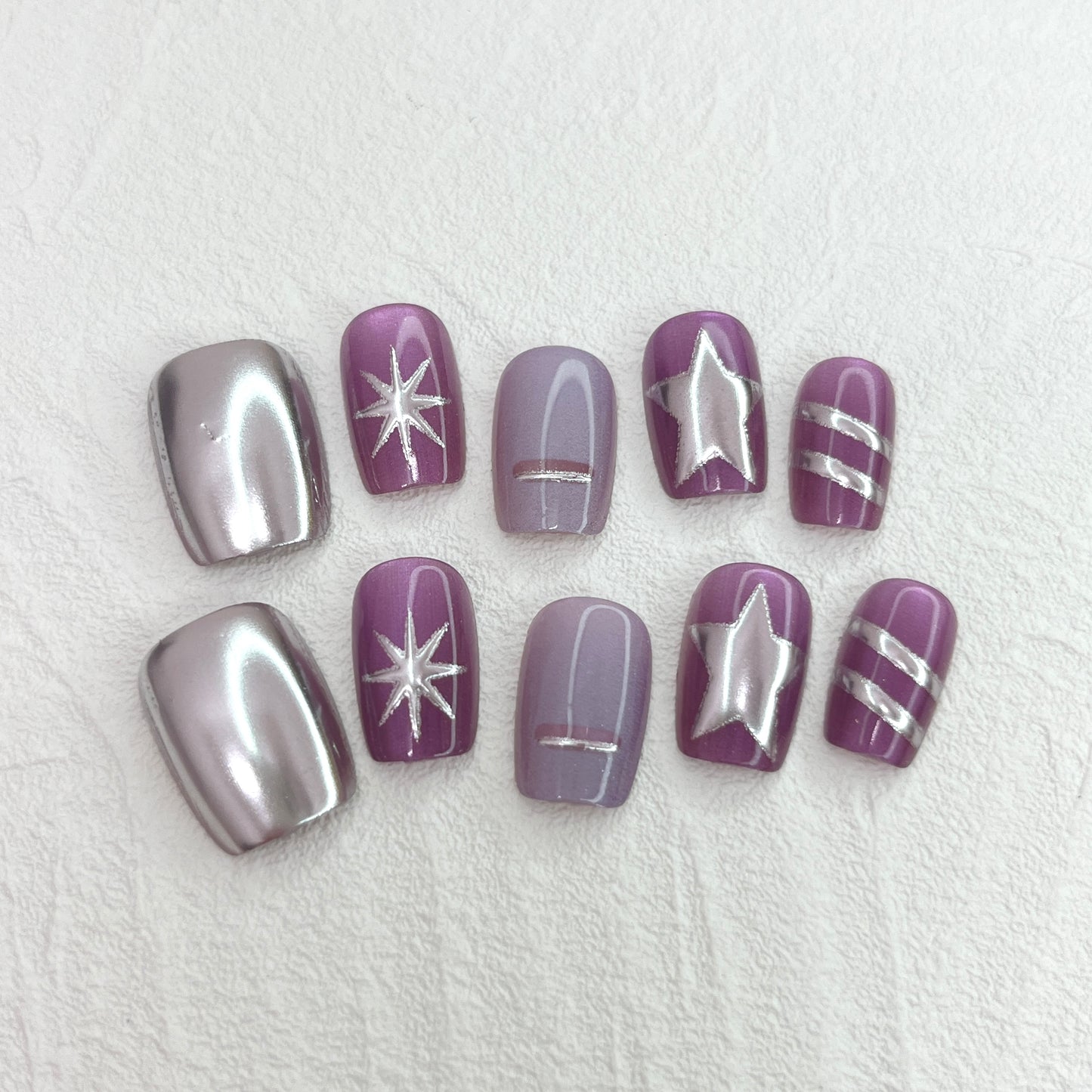 DAsena JAPAN PREMIUM NAIL TIPS S-089(XS,S,M 3個セット)-D3