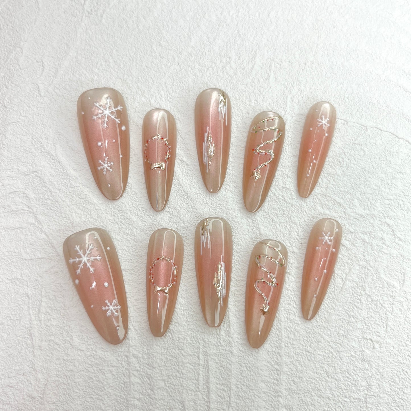 DAsena JAPAN PREMIUM NAIL TIPS S-092(XS,S,M 3個セット)-A6