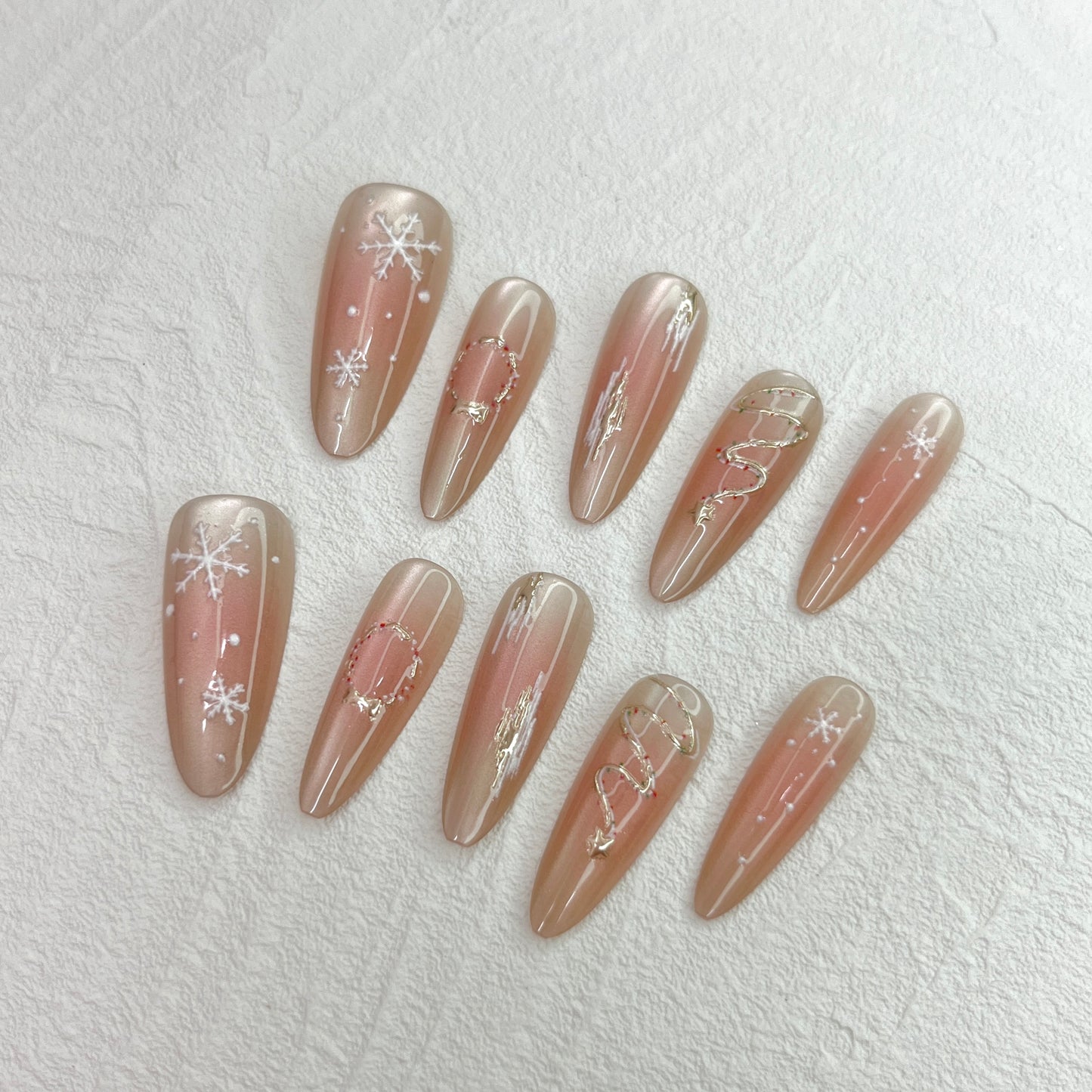 DAsena JAPAN PREMIUM NAIL TIPS S-092(XS,S,M 3個セット)-A6