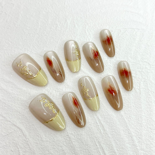 DAsena JAPAN PREMIUM NAIL TIPS S-083(XS,S,M 3個セット)-D8