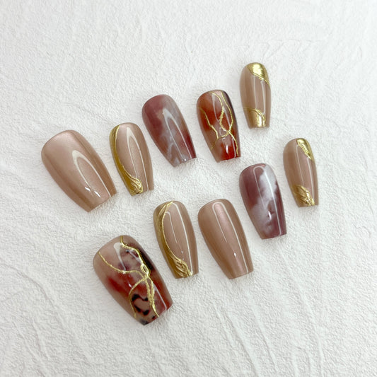 DAsena JAPAN PREMIUM NAIL TIPS S-097(XS,S,M 3個セット)-D23