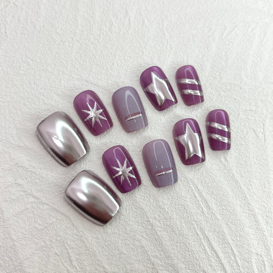 DAsena JAPAN PREMIUM NAIL TIPS S-089(XS,S,M 3個セット)-D3